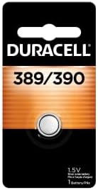 Duracell 389/390 Silver Oxide Button Battery, 1 Count Pack, 389/390 1.5 Volt Battery, Long-Lasting for Watches, Medical Devices, Calculators, and More