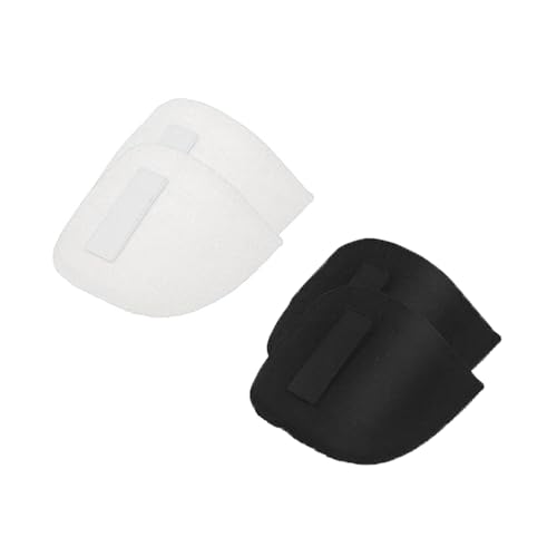 Shirene Spalline Imbottite,2 Paia Spalline Spugna Cucito Rimovibili,Spessore 1.5 cm Spallines per Abiti da Donna,Spallines Antiscivolo Staccabili per Abiti da Uomo da Donna (Nero + Bianco)