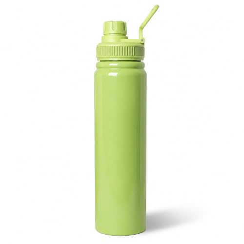 Image of Premium 1 Litre Vacuum Insulated Stainless Steel Water Bottle | SUS 316 Food Grade Steel | Hot 12 Hrs & Cold 24 Hrs | Leakproof, BPA Free | Wide Mouth with Steel Filter (Green)