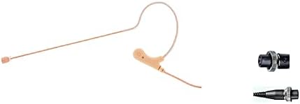 AV-JEFE AVL670 Professional Omnidirectional Earhook Microphone (Tan Color, with Mipro Screw-on Mini 4pin XLR Connector)