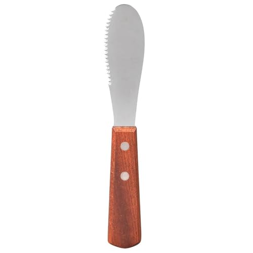 Fonteme 3.5-inch Butter Spreader Knives | Wide Blade Stainless Steel Spreader Knife | Wooden Handle Spreading Knives | Sandwich Condiment Spreader | 3.5