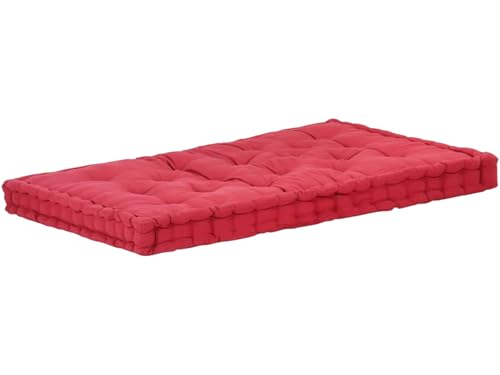 Image of ATOOTFUSION Cotton Box Mattress, 5-Inch Thick, Soft Foldable Floor Mattress Medium Firm, Single Bed Size 72x30X5 Inches (Red)