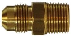 10277 Adapter, 7/8 in Male Flared x 1/2 in Male NPTF, Brass