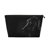 Design con stampa completa dorata: questa accattivante borsa da viaggio in pelle con stampa labrador nera presenta una grafica audace e all-over che si distingue, rendendo la tua borsa elegante e funzionale, perfetta per i viaggiatori attenti alla moda.