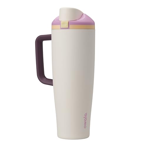 Owala FreeSip Tumbler Insulated Stainless Steel Water Bottle with Built-in Straw and Side Handle, For Travel, Work, School, and Sports, 40oz, BPA Free, Leak Proof, Daybreak