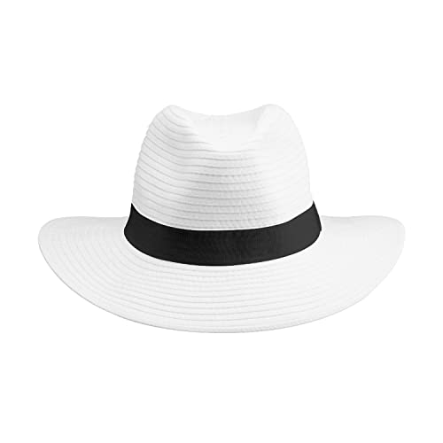 House of Ord Cape Town Safari | UV Schutz Sonnenhut Herren UPF50+ Strohhut Unisex Weiß/Schwarz L-XL/61cm Cover
