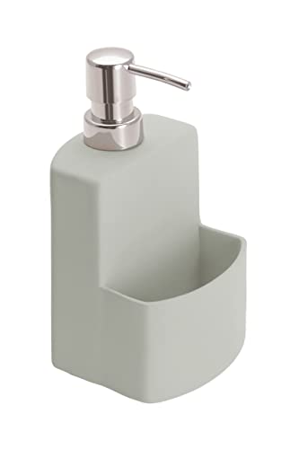 Wenko Dispensador de lavavajillas Festival Gris - Soft-Touch Superficie Capacidad: 0.38 l, Cerámica Soft-Touch, 10 x 18 x 10 cm, Gris