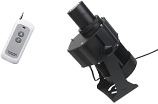 XNHAFW 80W Outdoor Remote Control LED GOBO Projector Advertising Logo Light with Custom 1 Color Rotating Glass Gobos Meanwell Driver Black