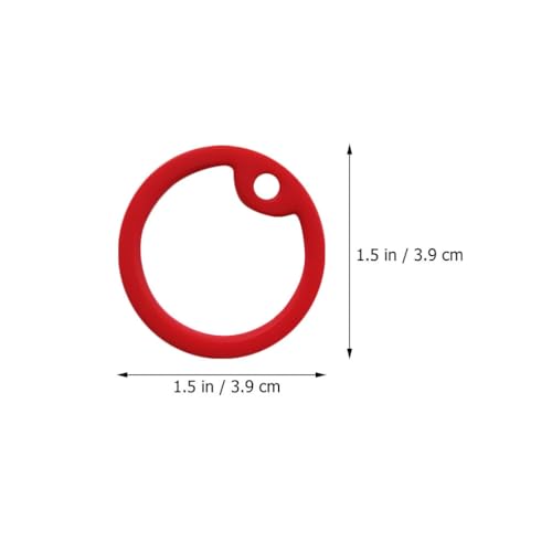 BUGUUYO Hundemarken Ringe 3.9 X 3.9 Cm Lautloser Gummi-Hundetag Schutz Zubehör Für Welpen Und Hunde (Zufällige Farbe)