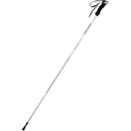 Aluminum Alloy Telescopic Trekking Pole, Outdoor Ultralight Walking Stick, with Inner Lock Design, for Men/Women/Seniors(White Color)