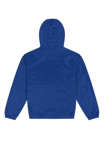 Waterproof men Jacket with Fur Lining and Hooded, Blue, Outdoor Winter Coat (large)