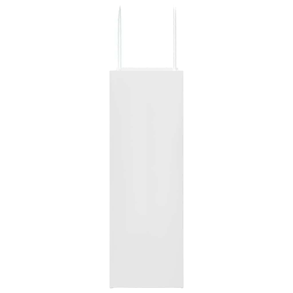 QUAHEAS Bolsas de papel blanco 26 x 12 x 35 cm con asas de cuerda de papel, 50 unidades, bolsas de papel kraft para regalo, fiestas, celebraciones, bodas, Navidad, Pascua
