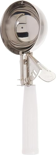 Winco ICD-6 No.6 Ice Cream Disher with Plastic Handle, White