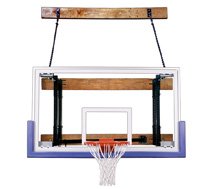 FoldaMount46 Triumph Steel-Glass Side Folding Wall Mounted Basketball System Gold