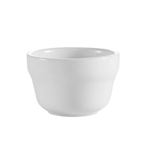 CAC China RCN-4 Clinton Rolled Edge 4-Inch Super White Porcelain Bouillon, 7.25-Ounce, Box of 36