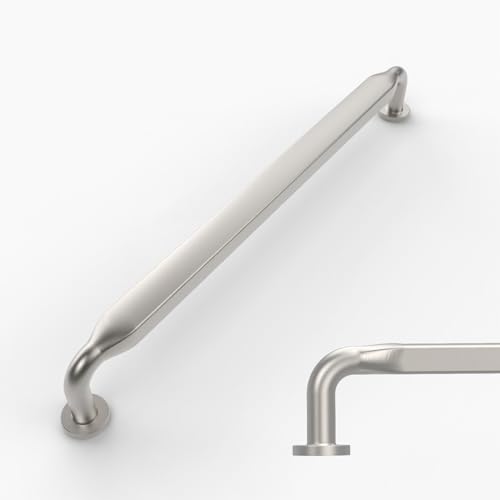 Amerdeco 10 Pack Brushed Satin Nickel Cabinet Pulls 10 Inch(254mm) Hole Centers Kitchen Cabinet Handles Solid Zinc Alloy Cabinet Hardware Drawer Pulls AM017