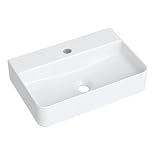 Lavatorio pequeño de cerámica blanca, 460/310 para suspender para aseo de...