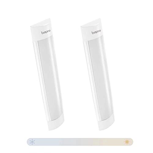 2er 20W 60CM Dimmbar LED Feuchtraumleuchte, LED Deckenleuchte Röhre 2000LM Werkstattlampe Leuchte, 6500K/3000K/4000K Lichtfarbe Einstellbar Kellerlampe, Leuchtstoffröhre für Bad, Büro, Feuchtraum Cover