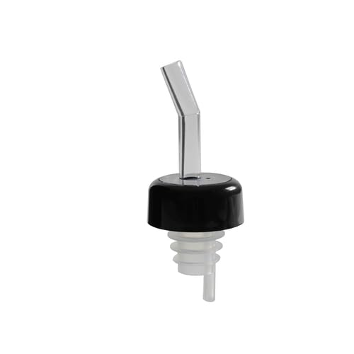 A-to-Z Supply PLPR700CL Lot de 12 becs verseurs à liqueur avec col noir Compatible avec bouteille d'alcool standard de 750 ml SAN (plastique) Bec verseur transparent