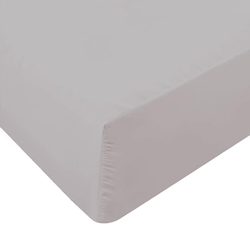 Comfy Nights King Fitted Sheet MicroFibre Plain Dyed Easy Care Soft Brushed Micorfiber Fitted Sheet (grey, King)