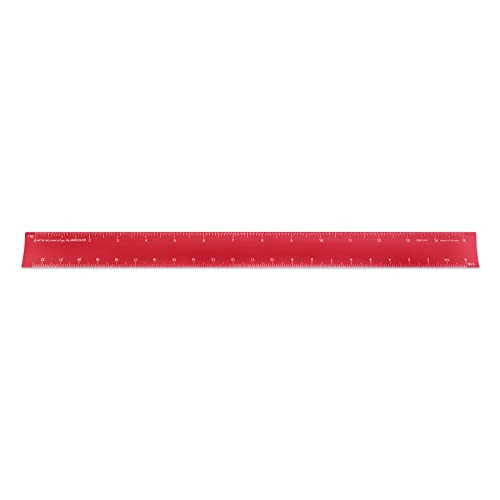 Image of Alumicolor 30-cm Aluminum Metric Mechanical Hollow Scale for School, Office, Art and Drafting, 30CM, Red