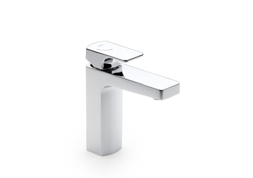 Roca Mezclador monomando L90 para lavabo con cuerpo liso y desagüe click-clack. Cold...