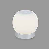 Briloner - Lámpara de mesa LED a pilas, regulable, lámpara de mesa LED de cristal sin cable, función táctil, 3.300K blanco cálido, cromo mate, 150x160 mm (HxD)