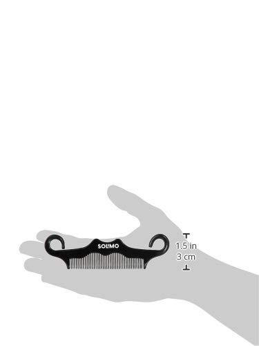 Amazon Brand - Solimo Handmade Black Set of 3 Pocket Combs: 1 Moustache-Shaped, 1 Curved Moustache-Shaped, 1 Moustache… - Image 7