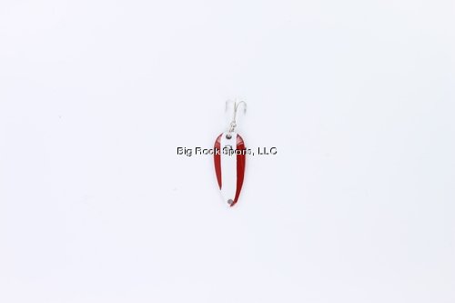 Dardevle Midget Spoon, 1 3/8", 3/16 oz, Red/White Stripe, Brass Back