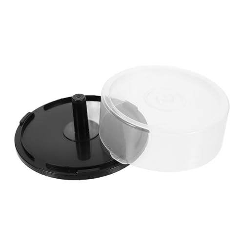 KICHOUSE CD Storage Bucket Clear Plastic Dvd Holder with Black Disc Capacity Portable Case for Easy Organization and Transport of Your and Dvds