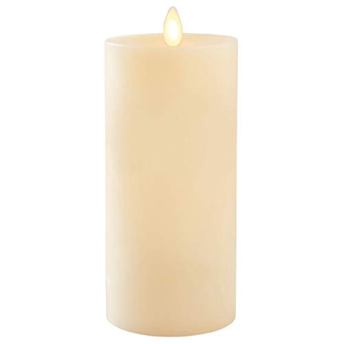 Image of Napa Home & Garden LIGHTLi Realistic Moving Flame Advanced Battery-Operated LED Indoor Wax Pillar Candle, 3 inch x 6 inch, Ivory