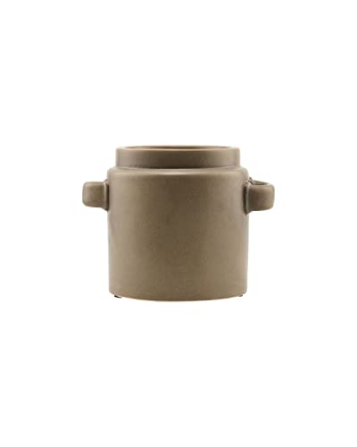 House Doctor 203840851, Blumenkasten, Bundi, Braun, Tonwaren, Glasur