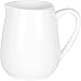 YEstge Pichet À Mousse De Lait, Ensemble De Café Crémier en Céramique Blanc Pur Classique, Ensemble De Sucre Et De Crémier Pichet De Service en Forme De Cloche, Pichet À Lait avec Poignée-175ml