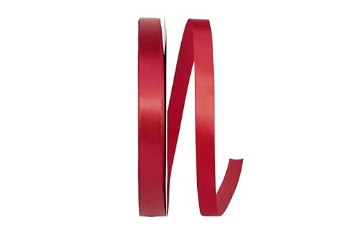 Reliant Ribbon Single Face Sfs Satin Ribbon, 5/8 Inch X 100 Yards, Scarlet