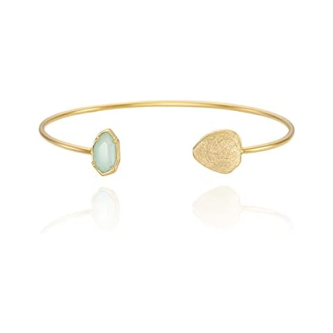 OZEL 18K Gold Plated Textured Cuff Bracelets Cover