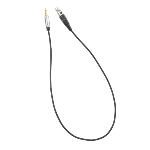Cable TRS 3.5mm a Mini XLR Hembra SHINEOFI de 0.5m con Conector de Cobre y PVC Negro