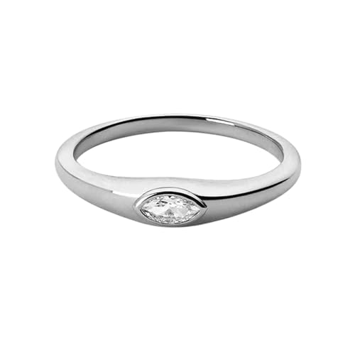 Anillo Moissanite Blanco Wycian de oro simple que no pierde brillo
