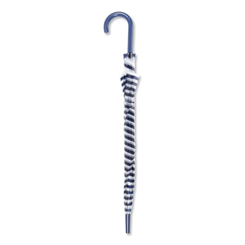GALLOTTI AQUA by MAQA Ombrello grande da pioggia con apertura automatica trasparente, Ombrello resistente e lungo 82 cm, ombrello pioggia a righe Blu