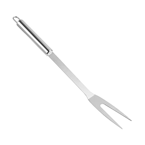 CIYODO Stainless Steel Meat Fork with Long Handle for Bbq and Grilling for Turkey Roast and Potatoes for Home Kitchen Catering and Picnics Convenient Hanging Hook Included