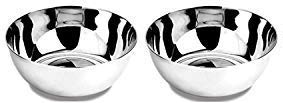 Kanshita's Rasoiware Stainless Steel Heavy Gauge Solid Bowl Wati Set with Mirror Finish,(11cm Set of 2 Piece) 250ml