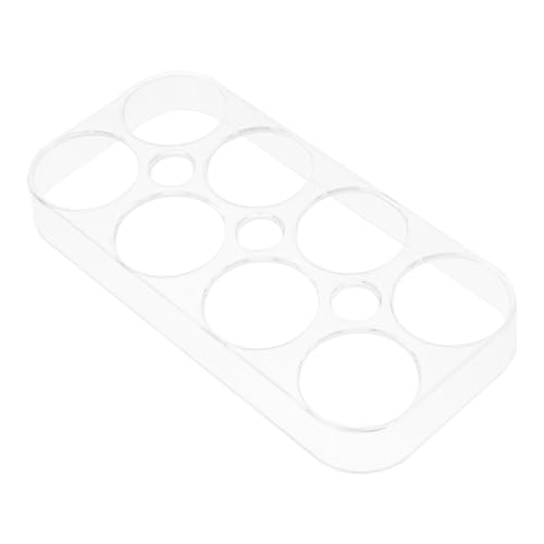 NUOBESTY Portauova Da 1 Pezzo Per Frigorifero Organizer Trasparente Per Contenitori Per Uova Per Frigorifero Piano Di Lavoro Cucina - 8 Griglie