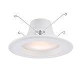 Commercial Electric 5 and 6 in. White Integrated LED Recessed Can Light Trim (Soft White) Dimmable T24