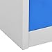 Azzrora Locker Cabinets, Pack of 2, Light Grey and Blue, 90 x 45 x 925 cm, Steel Locker Cabinet, Tool Cabinet, Lockers for Employees, Locker Metal Locker Cabinets