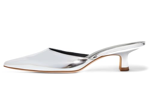 Image of Coutgo Womens Kitten Low Heels Mules Closed Pointed Toe Pumps Slip On Backless Dress Shoes