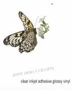 Papilio Inkjet Clear Glossy Vinyl Decal Paper, 2 Sheets