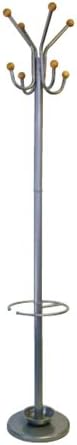 HPP INC Six Foot Silver Coat Rack with Umbrella Holder