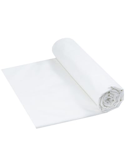 Hotgoden H-L-MF-BW-2Y Light Weight 100% Cotton Muslin Fabric: 59 Inch X 2,5,10 Yards Bleached Muslin Linen Fabric Material cover