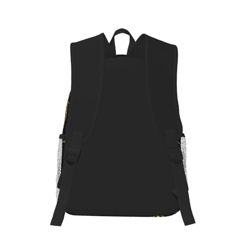 Sac à dos noir et doré décontracté One Size polyvalent - 3