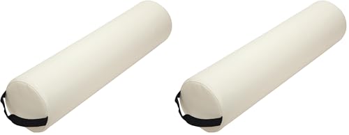 Image of ForPro Professional Collection Full Round Bolster Pillow, Creme, Oil and Stain-Resistant, for Massage and Yoga, 6 inch R x 26 inch L (Pack of 2)