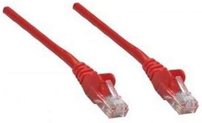 Cable de red Intellinet, Cat6, 5 m, rojo, cobre, U/UTP (cable sin apantallamiento/par trenzado sin apantallamiento), PVC, RJ45 macho a RJ45 macho, contactos chapados en oro, sin enganches, con funda